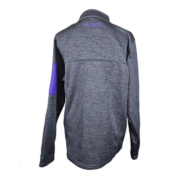 LSU TIGERS Colosseum Athletics Heathered Gray Full-Zip Jacket Size‎ M - Picture 2 of 8